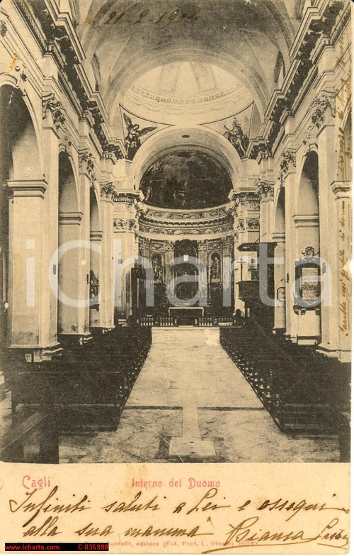 1904 Cagli - Duomo *Immagine della navata centrale 1904 Cagli - Duomo *Immagine della navata centrale